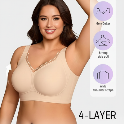 Comfortable Wireless Full Coverage Jelly Smoothing Bra