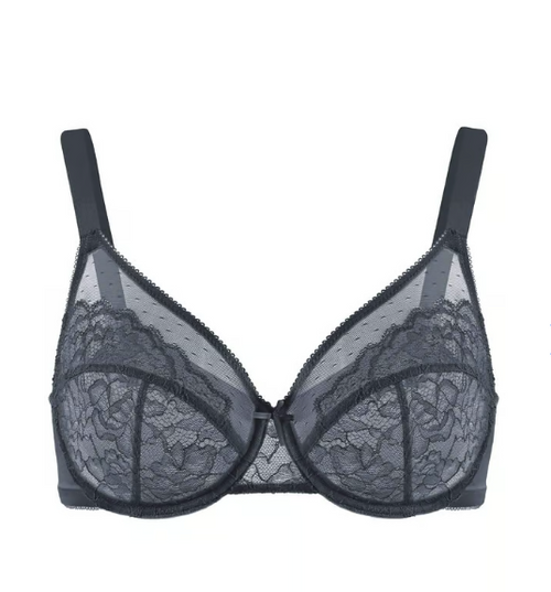 Full Coverage Lace Minimizer Bra - Petal
