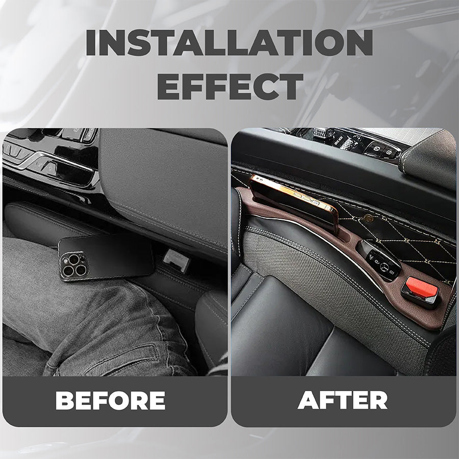 Universal Car Seat Gap Filler Strip – Anti-Drop Pad with Seatbelt Slot