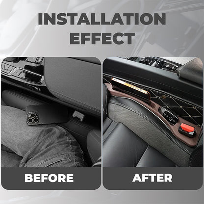 Universal Car Seat Gap Filler Strip – Anti-Drop Pad with Seatbelt Slot