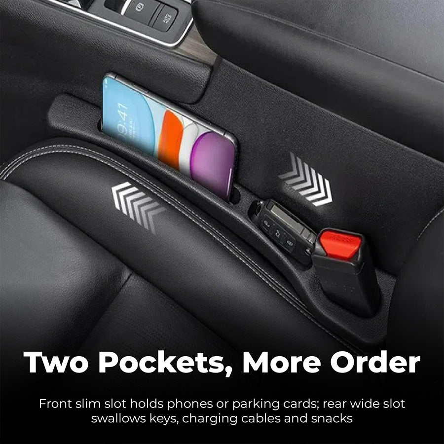 Universal Car Seat Gap Filler Strip – Anti-Drop Pad with Seatbelt Slot
