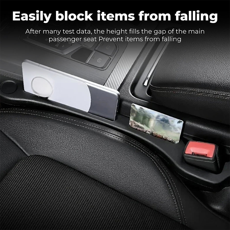Universal Car Seat Gap Filler Strip – Anti-Drop Pad with Seatbelt Slot