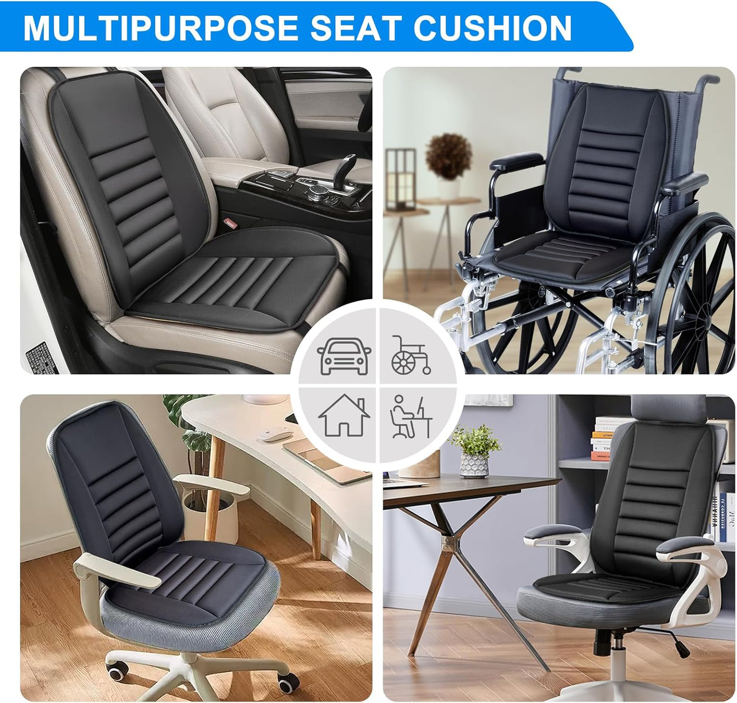 Car Seat Cushion with Back Support Pillow