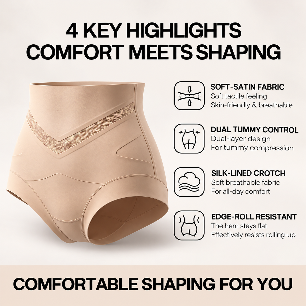 V-Shaped Tummy-Control Sculpting Briefs