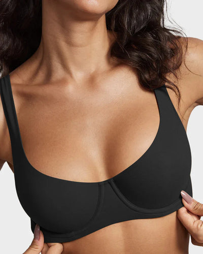 Underwire Support Seamless Unlined Balconette Bra